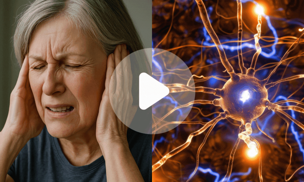 Illustration representing persistent tinnitus